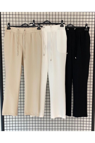 Vİ&FA BUTİK Women's Armine Fabric White Trousers