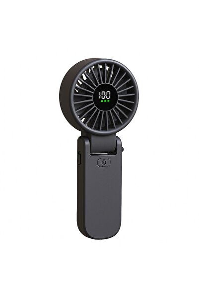 Danex Portable Fan with Battery and Digital Display, 5400 RPM, B52, Silicon Flex, Deep Dark