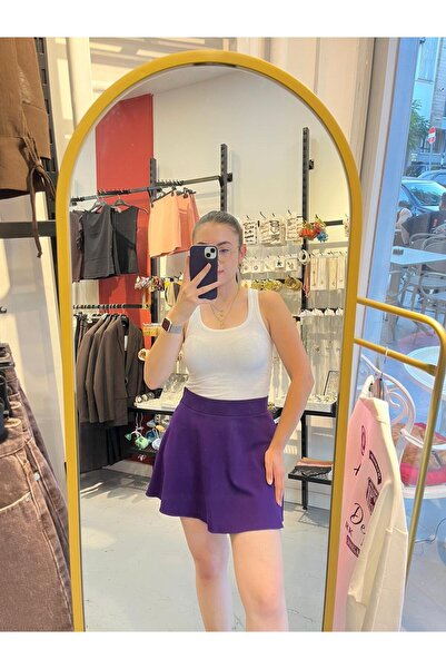 Betül Nayir Fusta mini evazată - violet