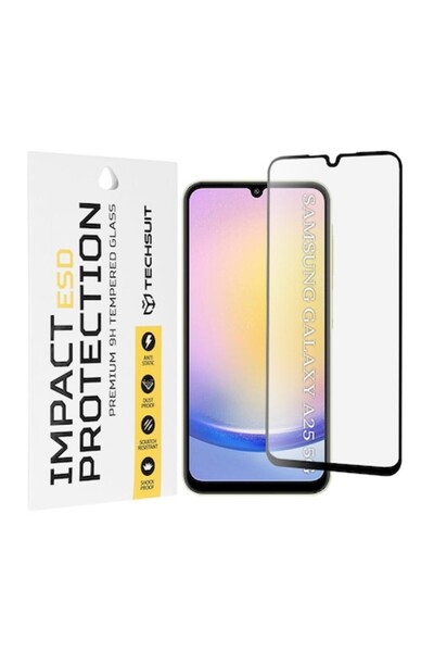 Stef's Cat Protector de ecran pentru Samsung Galaxy A25 5G, sticlă ESD, negru