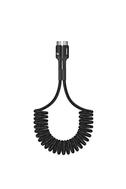 Baseus Cablu USB-C la USB-C, flexibil, 100W, 1m - Fish-Eye - Negru Cluster