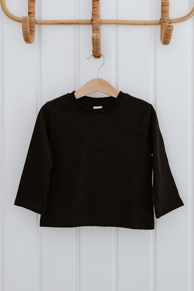 Lilabio Uzun Kollu ve Pamuklu Siyah Tişört Erkek Çocuk