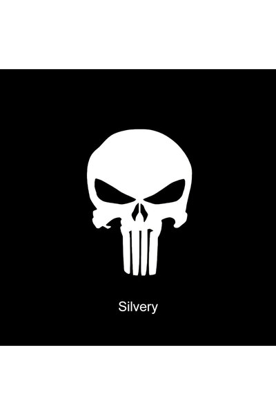 Choice4 Silver 1pc Skull Head Motorcycle Glow Stickers Waterproof Moto Helmet...