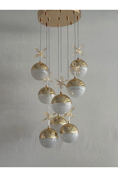 Lamira aydınlatma LAMİRA AYDINLATMA 8 TOPLU SARKIT LED AVİZE MODELİMİZ