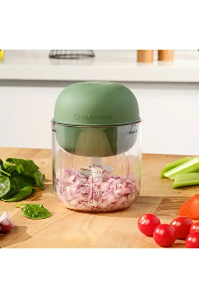 Nutricook Choppi Cordless Rechargeable Chopper, Green