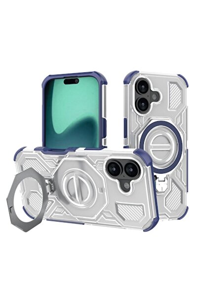 Stef's Cat Husa pentru iPhone 16, Carbon Shield PRO, S59, Policarbonat, Μπλε ...