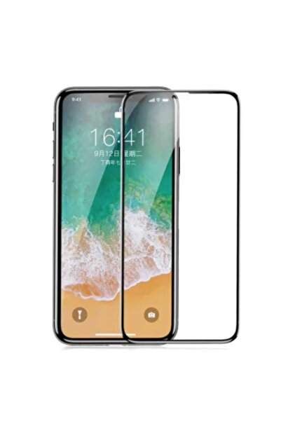 OEM Protective Screen Compatible with iPhone Xs Max, Tempered Glass, Black Transparent