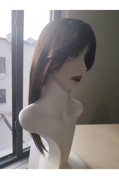 Melis Yeni model kestane ton uzun perçemli tepelik