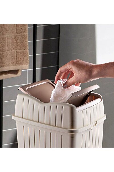 Nandy Home 5L Double Lid Trash Can, Waste Bin for Kitchen and Bathroom