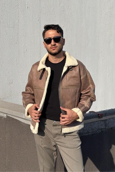 inpool χρυσό, δερμάτινο, ανθεκτικό στο νερό και το κρύο, με λεπτομέρειες ραφής, χειμερινό παλτό 617