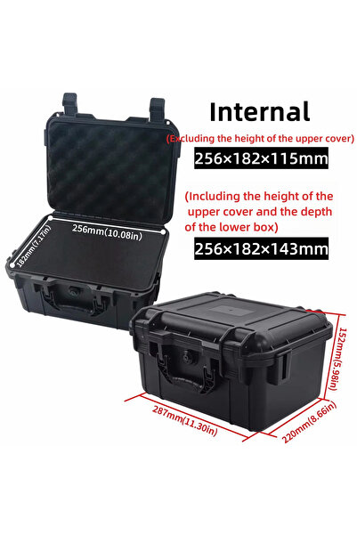Choice21 287x220x152mm 1pc Waterproof Hard Carry Case Bag Tool Case With Pre-...