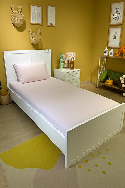 O&Co. ملاءة مطاطية من قماش رانفورس مقاس 90x190 + غطاء وسادة