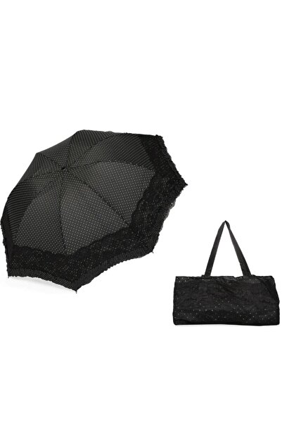 ELEVEN MARKETS Marlux Dantelli Siyah Şemsiye