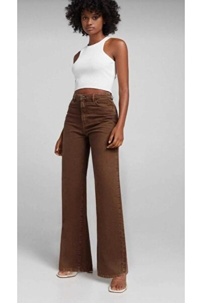 OurStyles NEW SEASON YÜKSEKBEL WİDE LEG PALAZZO KADIN JEAN PANTOLON