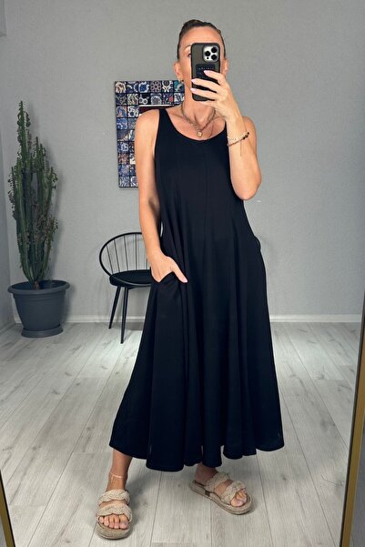 lady special Φόρεμα με χοντρό λουράκι και τσέπες