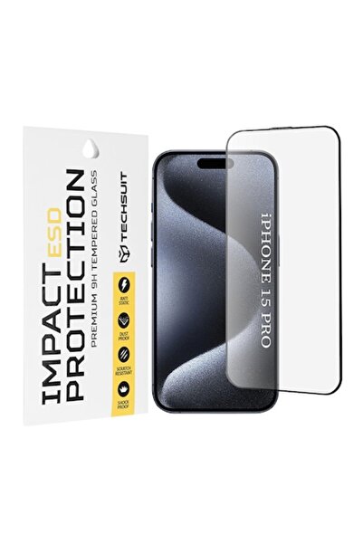 Danex Folie pentru iPhone 15 Pro, ESD Glass, Q71, Sticla securizata, Black