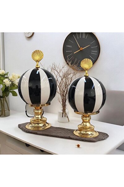 ECASATAL Set De Cuburi Cu Sfere Cu Dungi Verticale Alb-Negru