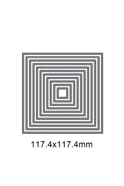 Choice17 صورة 9 قوالب تقطيع معدنية أساسية للإطارات: مستطيل، مربع، دائري، بيضا...