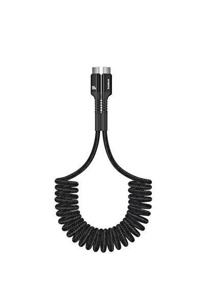 Baseus Cablu USB-C la USB-C, flexibil, 100W, 1m - Fish-Eye - Negru Cluster