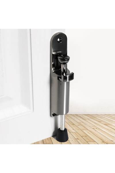 Choice4 مانعات أبواب تعمل بالقدم من سبائك الزنك السوداء من KAK، قابلة للتعديل...