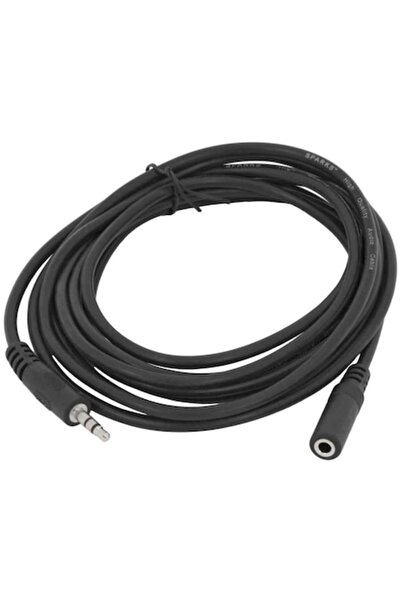 OEM 10 meter audio extension cable, black, with 3.5mm jack, flexible and durable
