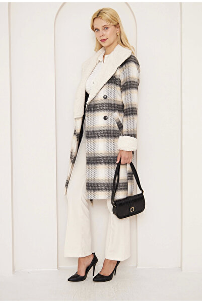 Zerenyus Γούνινο καρό παλτό καρό