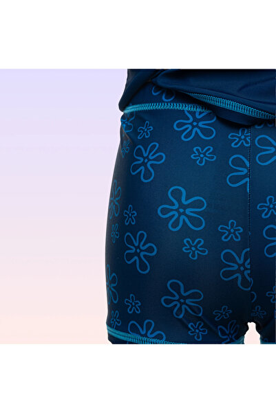 NİCKELODEON Sünger Bob Kare Pantolon Lacivert Uzun Kollu Erkek Çocuk Mayo Takımı 11-12 Yaş