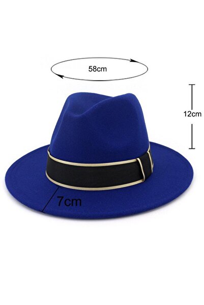 Pursehuit Pălărie albastră, lucrată manual, reglabilă, cu accesoriu detașabil, Farina