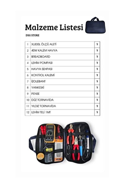 online shopping dsg store Meslek Lisesi Elektrik & Elektronik Alet Çantası 12 Parça