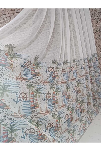 MİR MANZARALI ÇOCUK ODASI TÜL PERDE 1/3 SIK PİLELİ YIKANABİLİR ÜTÜ İSTEMEZ YU...