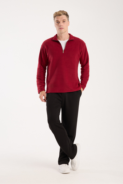 JOGLINE Men's Half Zipper Fleece Sweatshirt