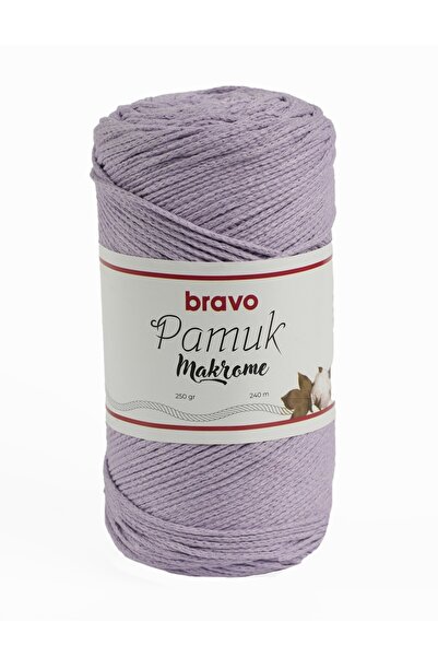 Bravo Pamuk Makrome İplik 250 Gr 240 Metre Koton (Renk Kodu: 505) Lila