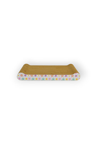 Rotipet Cardboard Cat Scratching Sleek 43.5X21X6Cm Star Patterned