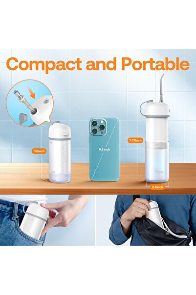 Bitvae Water Flosser Water Teeth Cleaner Picks with Telescopic Water Tank, Type-C Rechargeable