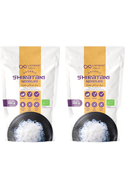 LIVSMART نودلز شيراتاكي العضوية 200 جرام عبوة من قطعتين