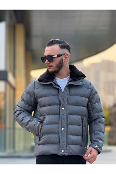 KINGAF Чоловічий надувний комір з хутром