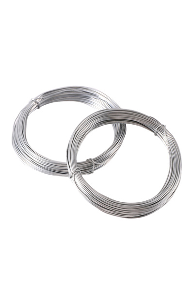 Lawazim سلك ألومنيوم - قطعتان بطول 15 مترًا، سلك مرن شديد التحمل، ذاتي الربط