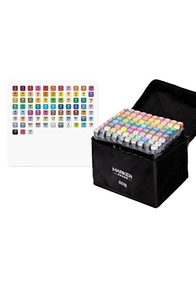 Flippy 80 Markers, Flippy, Oil-Based, Double-Ended, Thin 1mm and Thick 6 mm, 15 cm, Multicolor