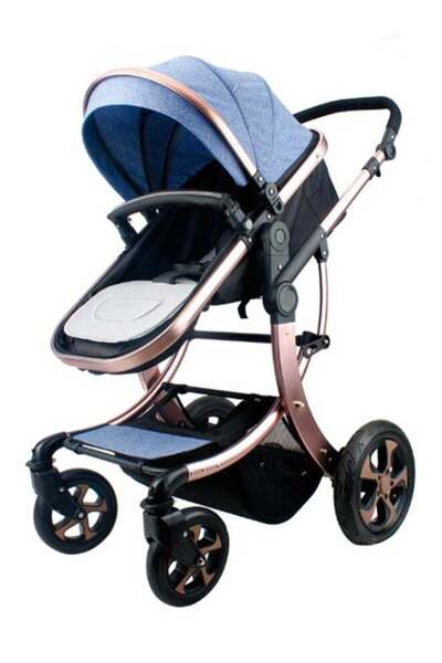 kiddoz عربة أطفال فردية - أزرق