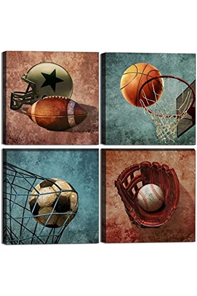 Emoda home Trove لوحة فنية جدارية رياضية ريفية لغرفة الأولاد من ألايرا، 30×30...