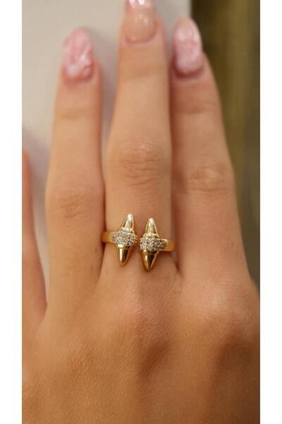 Jerie Gold Drop Adjustable Front Ring