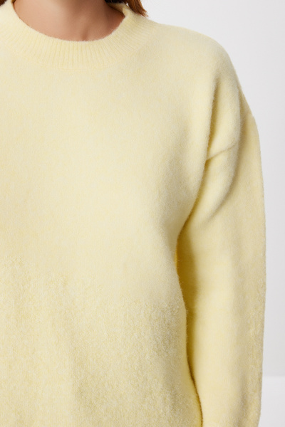 Happiness İstanbul Women's Anthracite Basic Wool Sweater Ki̇00168