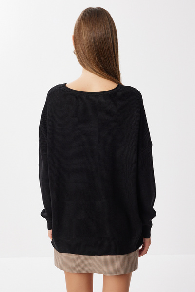 Happiness İstanbul Women's Bone Basic Knitwear Sweater Mx00270