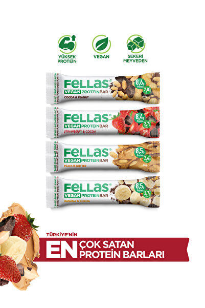 Fellas Vegan Protein Bar Trial Pack (4 Pieces)