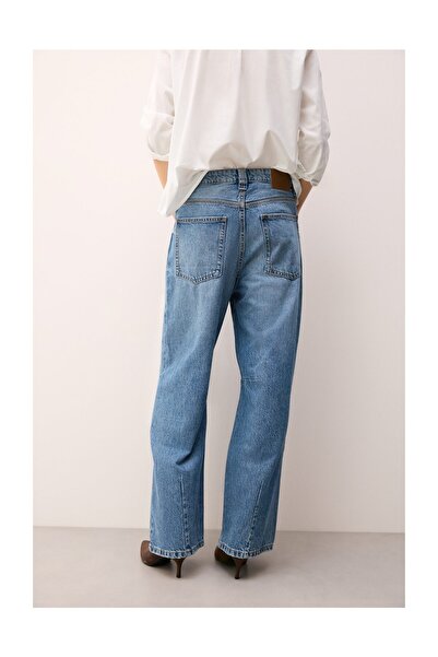 LEFTIES Γυναικεία τζιν με κορδόνια στο κάτω μέρος