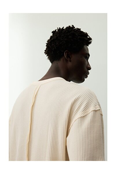 LEFTIES Ανδρικό μπλουζάκι με υφή oversize