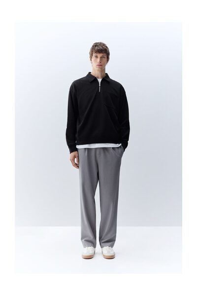 LEFTIES Polo mikina s golierom