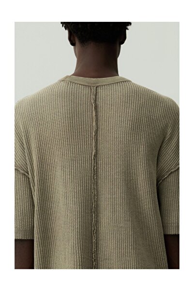 LEFTIES Ανδρικό μπλουζάκι με υφή oversize