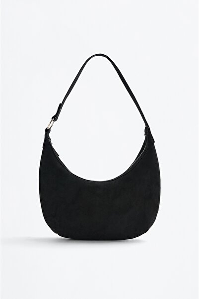 LEFTIES Dámská oválná kabelka přes rameno z umělé semiše