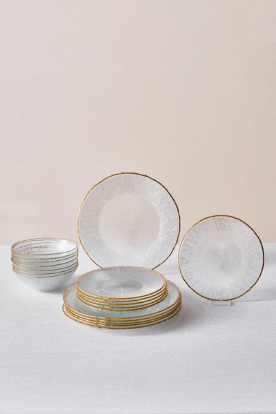 Karaca Σετ φαγητού από γυαλί Fusion 18 τεμαχίων για 6 άτομα